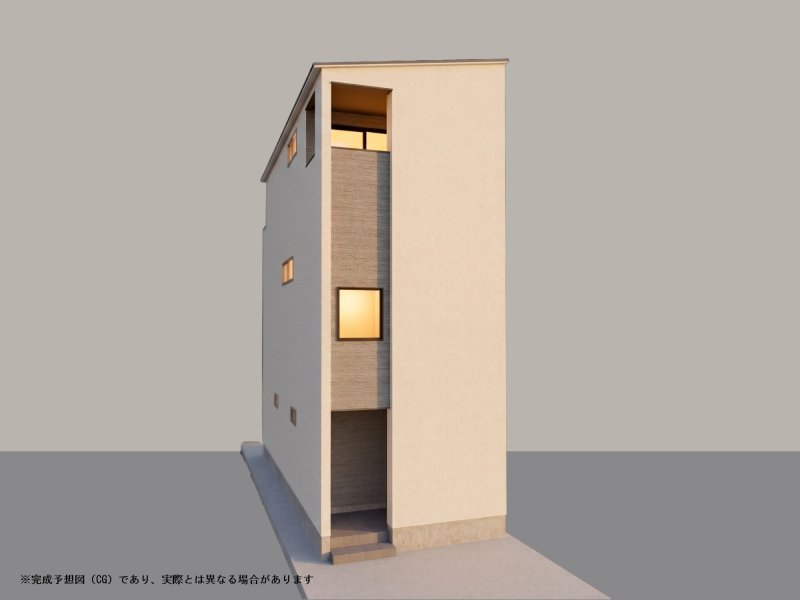 外観完成予想CGは、図面を基に描き起こしたもので実際とは異なる場合がございます。