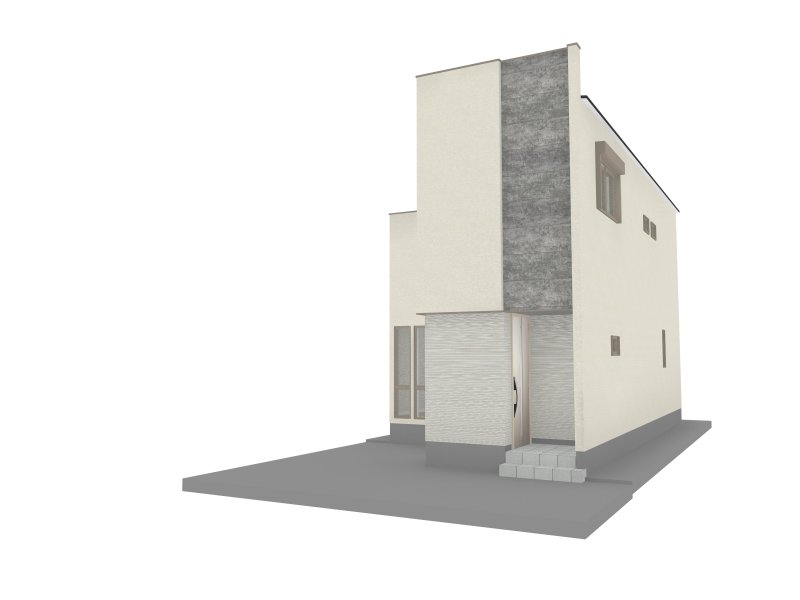 ※外観完成予想CGは図面を基に作成し、車はイメージとして配置したものです（実際には含まれません）。また、風景・建物・植栽等は実際と異なる場合がございます。