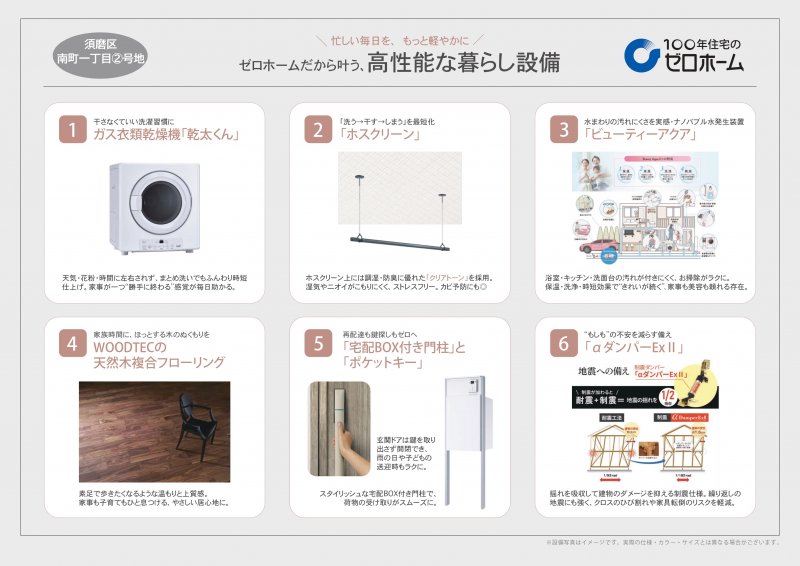 【設備一覧：２号地】忙しい毎日を、もっと軽やかに！ゼロホームだから叶う、高機能な暮らしの設備