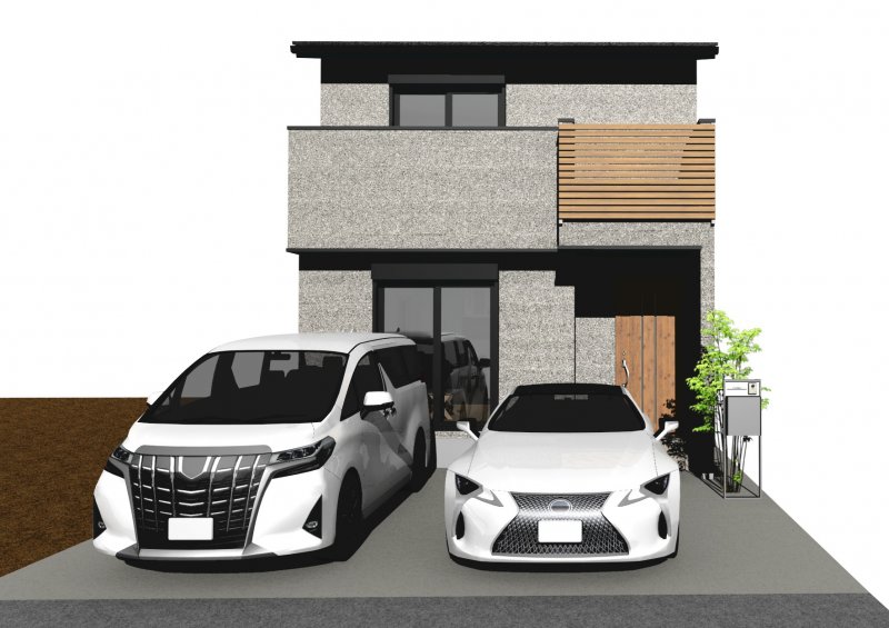 【建物参考プラン例で建てた場合の完成イメージ】※掲載のCGパースは図面を基に描き起こしたもので実際とは多少異なります。