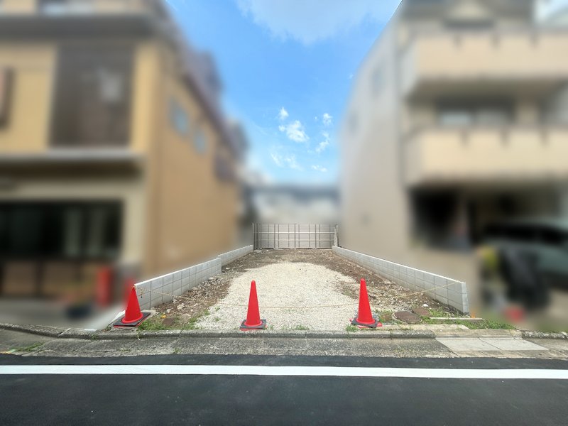 【現地土地写真】上京区中橋詰町の建築条件なし売土地。生活施設や小中学校も徒歩圏内に揃います