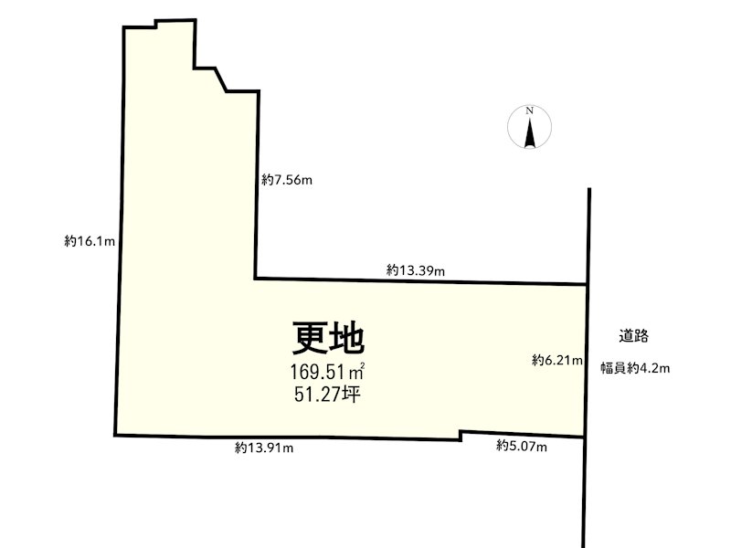 【区画図】東側約4.2m道路に接道し、建物参考プランのご相談も可能です。