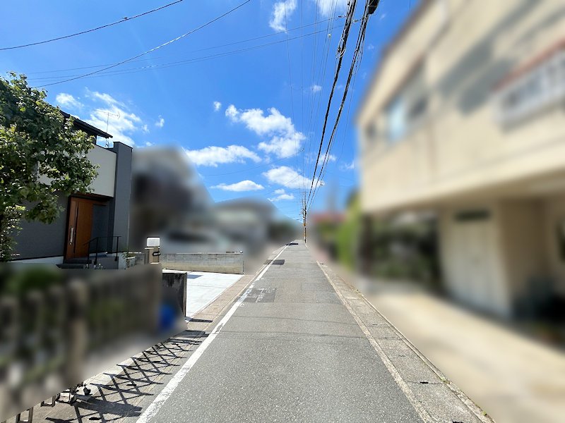 【前面道路】 前面道路を含む現地写真。道路幅や駐車のしやすさを現地でご確認ください。