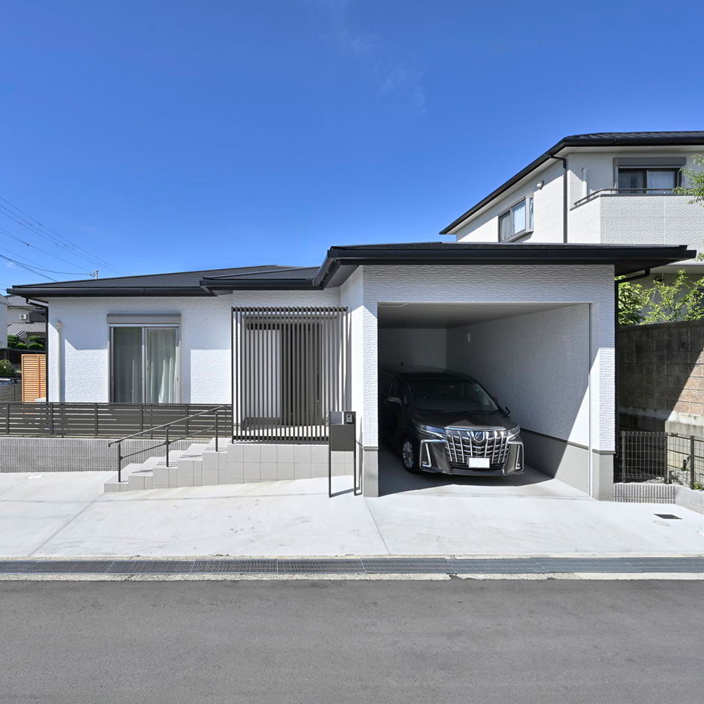STYLE 4 ガレージと家族をつなぐ、シンプル平屋の暮らし｜大阪府の平屋施工実例