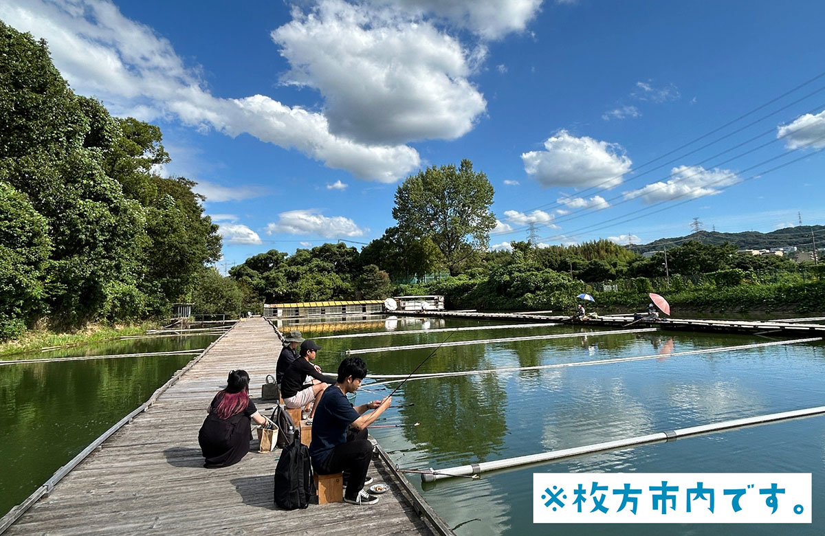 枚方市内の自然豊かな釣り掘り。