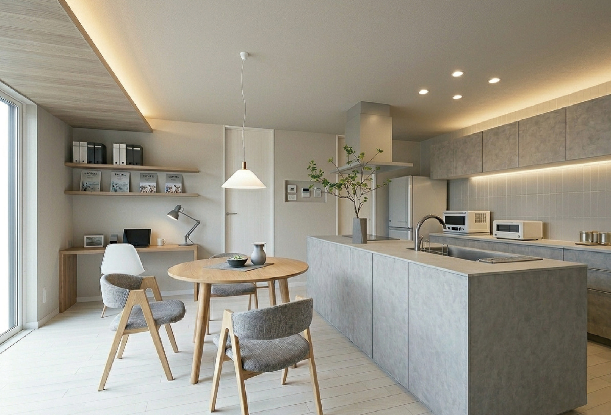INTERIOR DESIGN 31 明るくナチュラルなグレージュ空間。