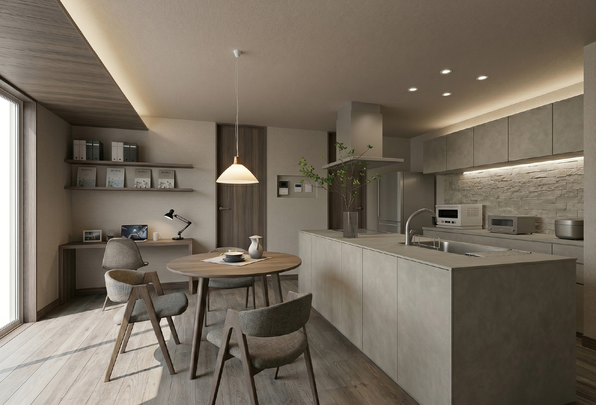 INTERIOR DESIGN 32 落ち着いたシックでスタイリッシュなグレー空間。