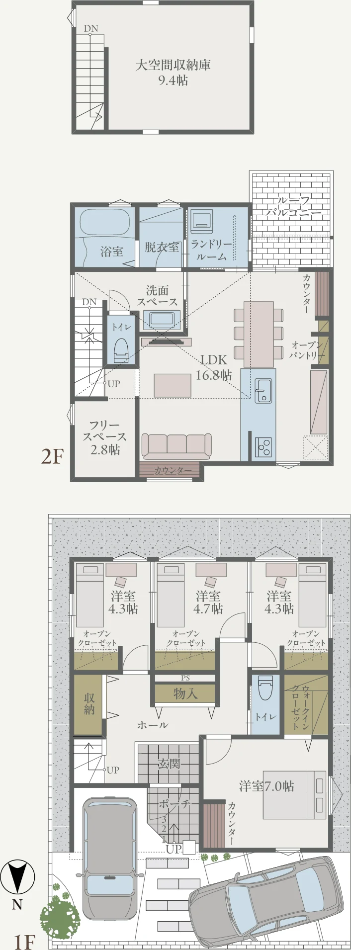No.22 間取り図(1F・2F)