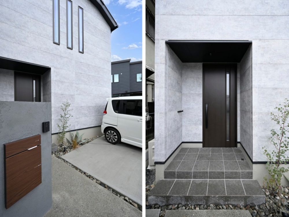 宅配ボックスとスマートコントロールキーを設置した注文住宅施工事例